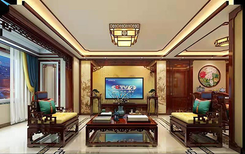 桂阳住宅新中式风格装修，尽显奢华品味